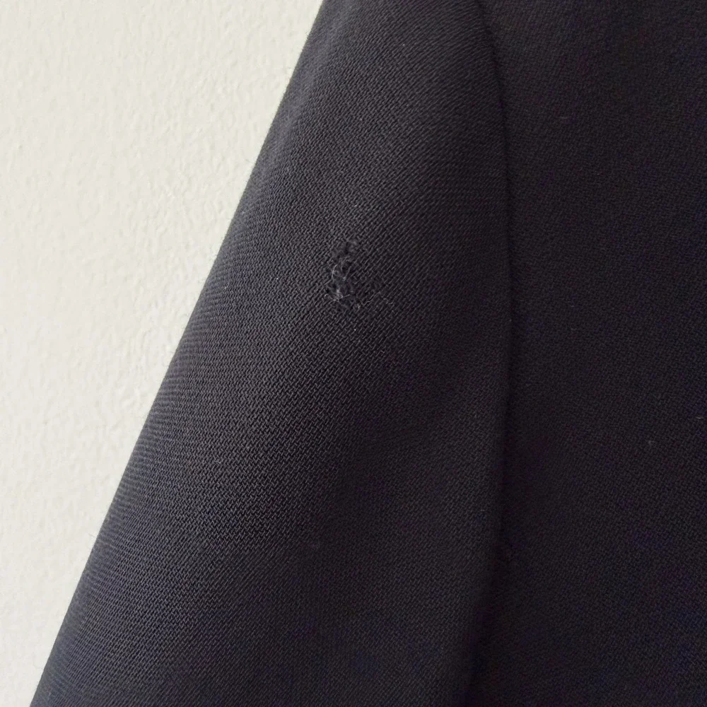 Lauren Ralph Lauren Navy Blue Tailored Blazer Crest Wool Size 10 Double Breasted - Picture 10 of 16
